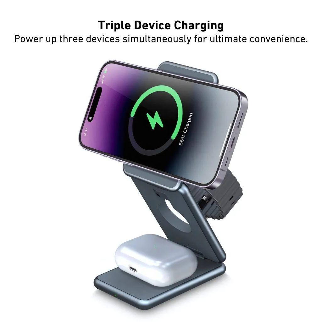 3 in 1 Foldable Charger for Apple & Samsung Devices