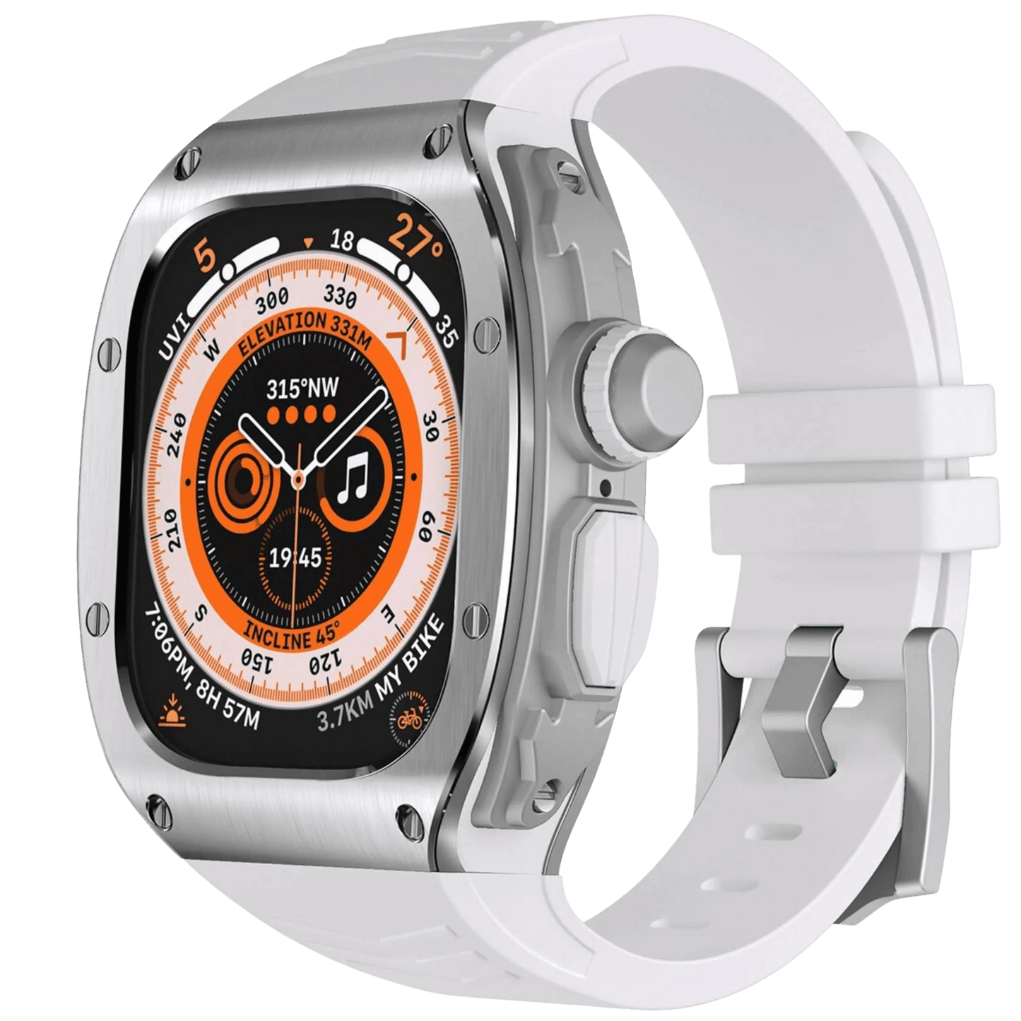 Stainless Steel & Silicone Case for Apple Watch Ultra