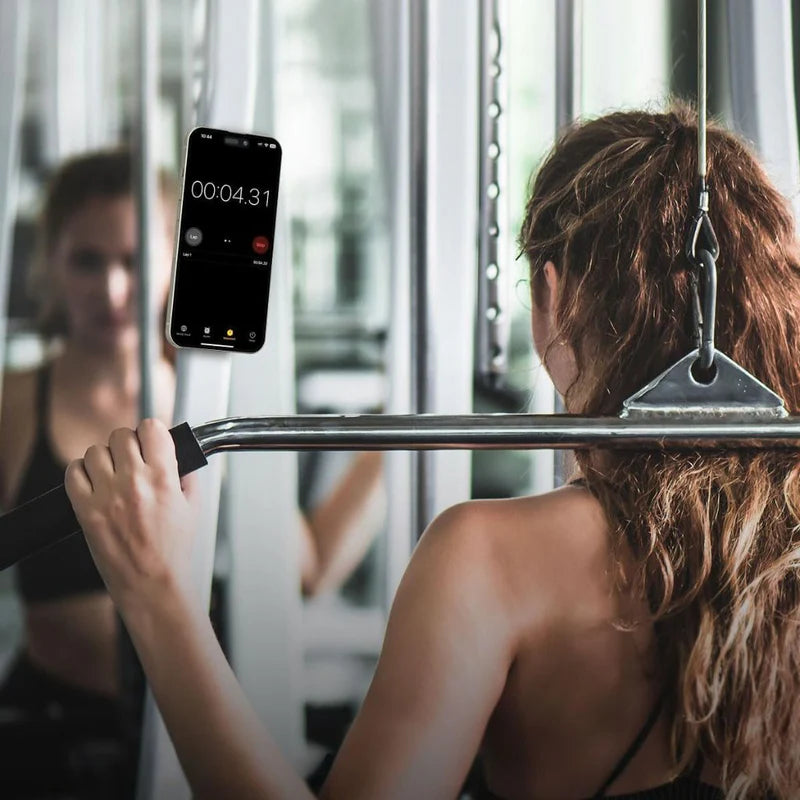 Magnetic Phone Mount for Gym, Bikes, Strollers, and Magnetic Surfaces