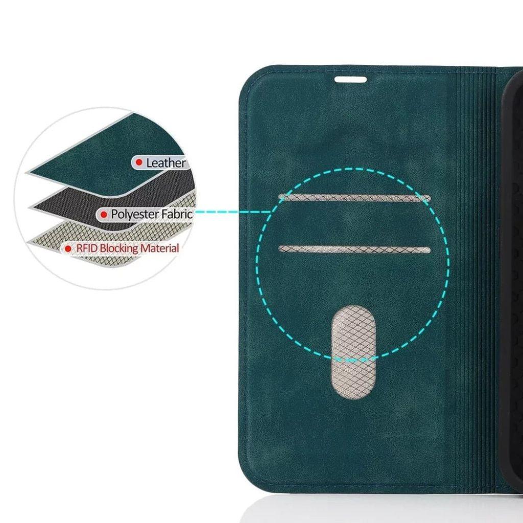 Magnetic Leather Case with Wallet for iPhone