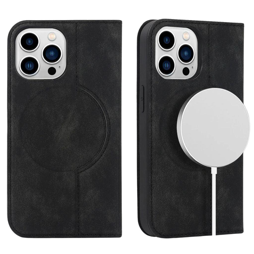 Magnetic Leather Case with Wallet for iPhone